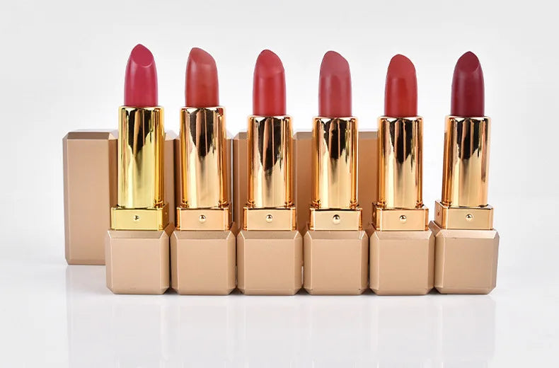 Cosmetics Makeup Luxury Packaging Lipstick High Pigment Vegan Colorful Lipstick