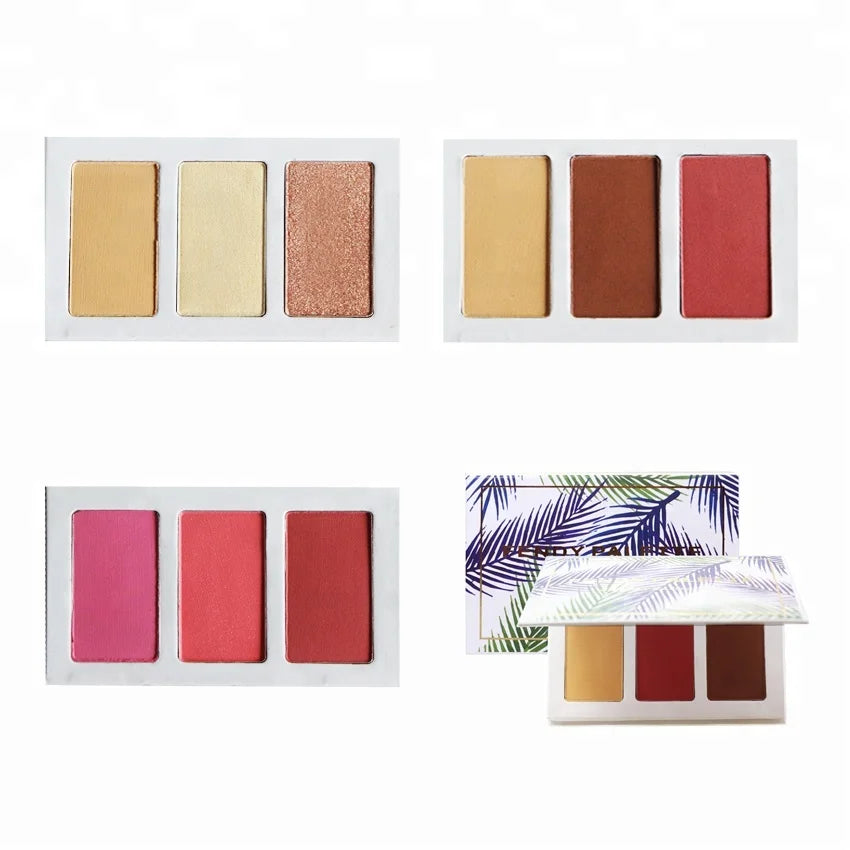 Portable Blush Contour and Highlighter Makeup Private Label for Beauty Makeup Cosmetic