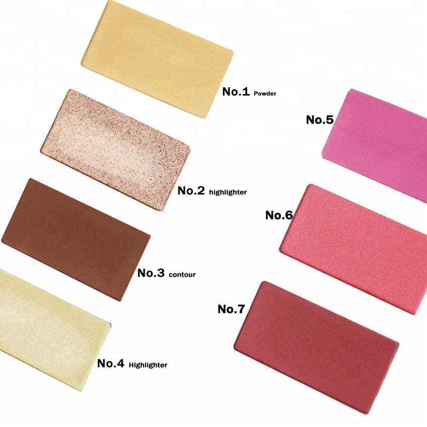 Portable Blush Contour and Highlighter Makeup Private Label for Beauty Makeup Cosmetic