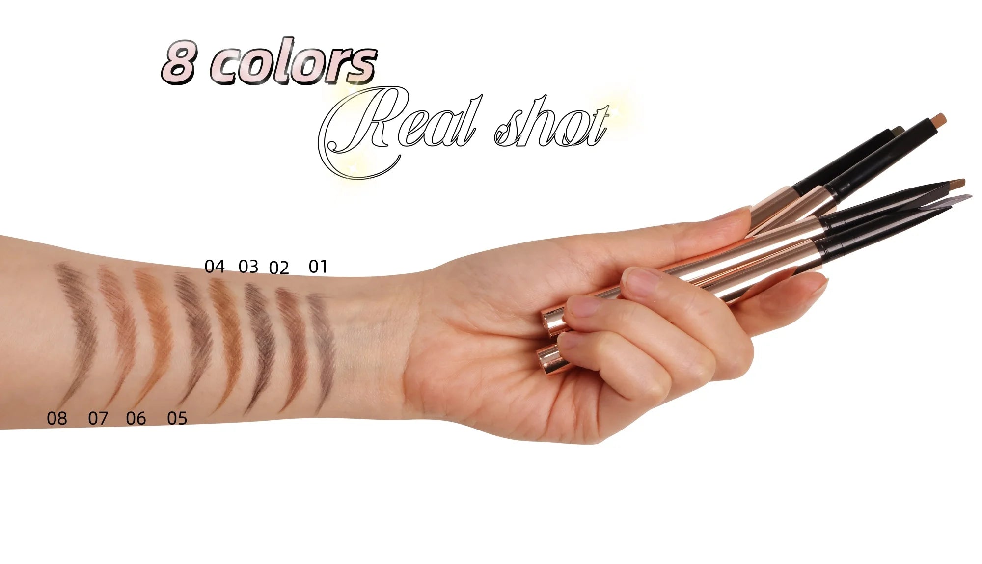 Professional Factory Cosmetics Eyebrow Pencil Private Label Double Head Eye Brow Pencil Waterproof Easy Color Eyebrow Pencil