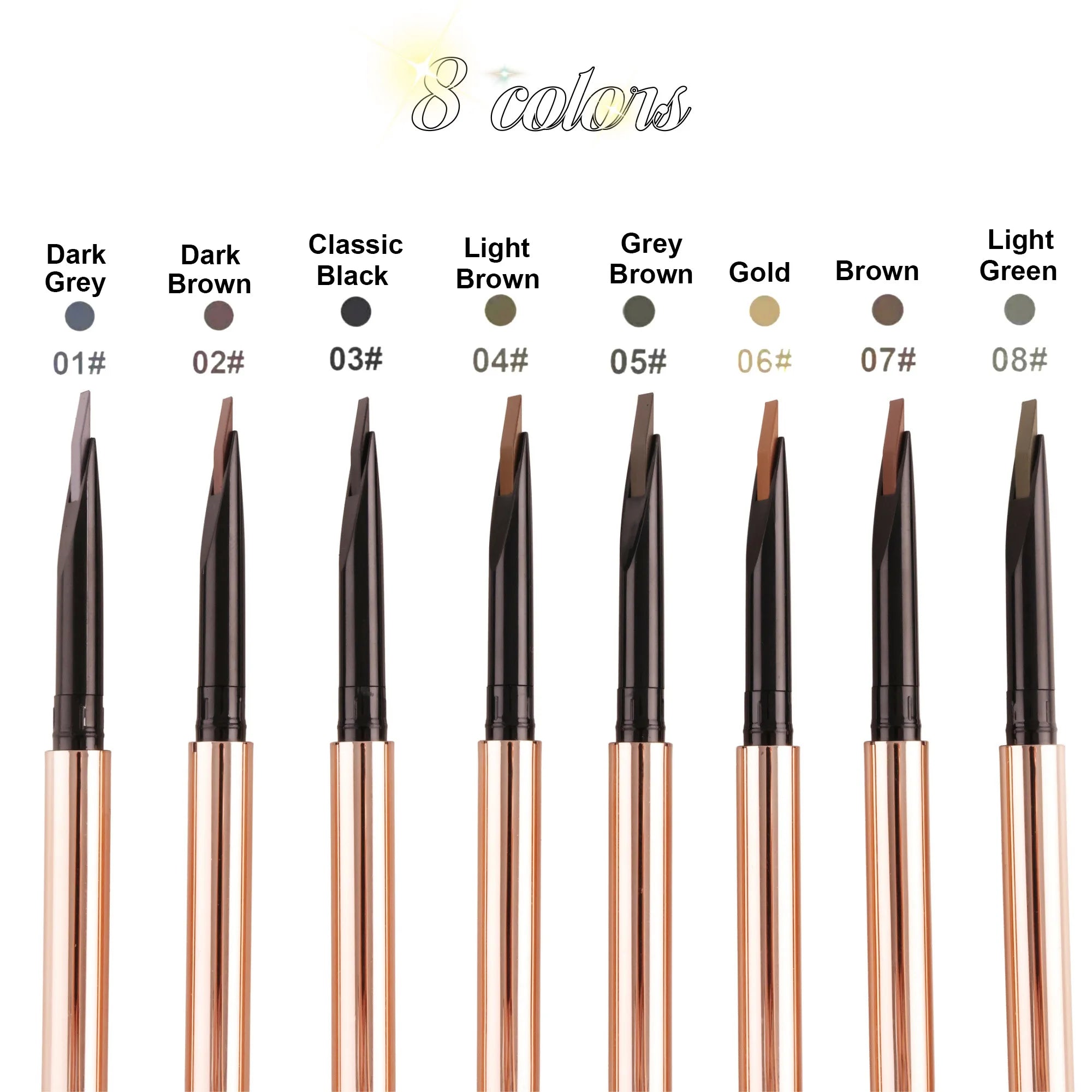 Professional Factory Cosmetics Eyebrow Pencil Private Label Double Head Eye Brow Pencil Waterproof Easy Color Eyebrow Pencil